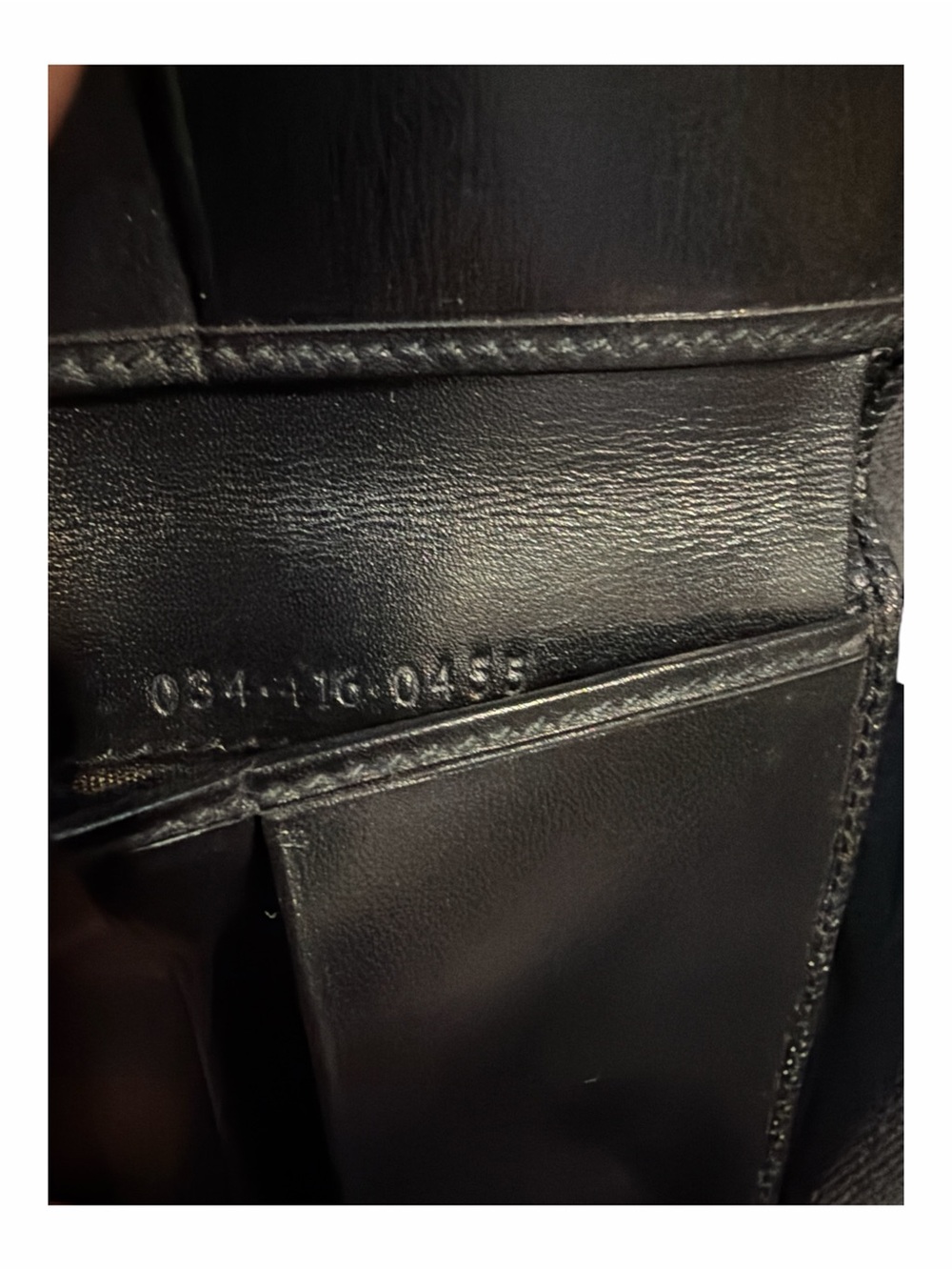 Vintage Gucci Black Lizard Skin Bifold Wallet Gold Corners 034-116-0455 - Picture 5 of 6
